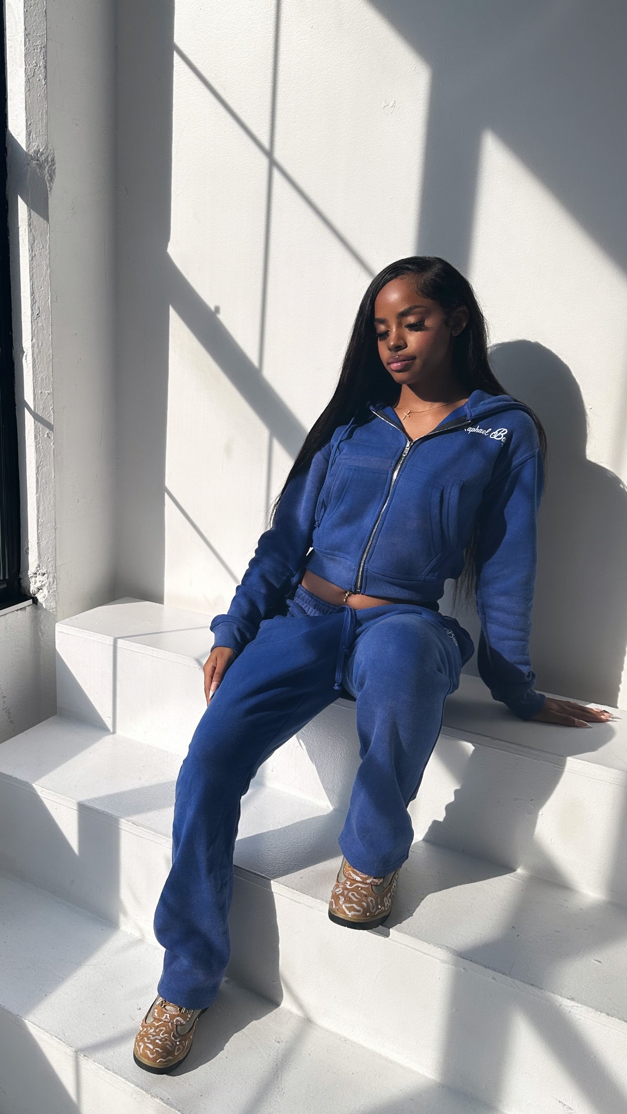 Blue Womans Raphael Baez sweatsuit